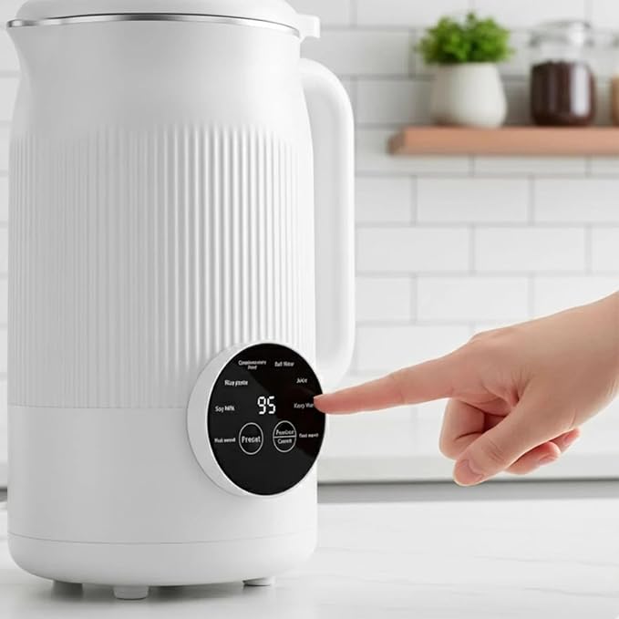 Nutripour - The 8-in-1 Multifunction Nut Milk & Juice Maker, Nutri Pour Nut Milk Maker for 40 oz Homemade Plant-Based Milk, Oat, Soy, Delay Start, Self-Cleaning, Automatic Nutmilk Maker Machine