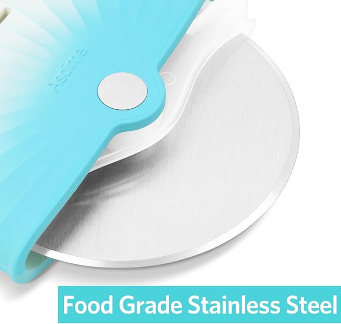 Pizza Cutter Wheel with Protective Blade Cover, Detachable and Dishwasher Safe