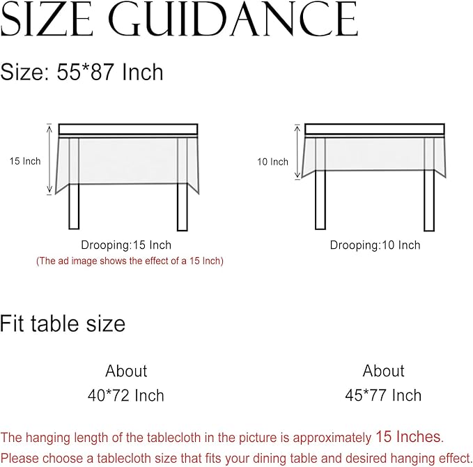 French Tablecloth for Rectangle Tables,Linen Table Cloth with Colorful Flowers and Leaves Pattern,Heavy Durable Table Cover for Dining Thanksgiving Kitchen Decor Party Christmas,55"*87"