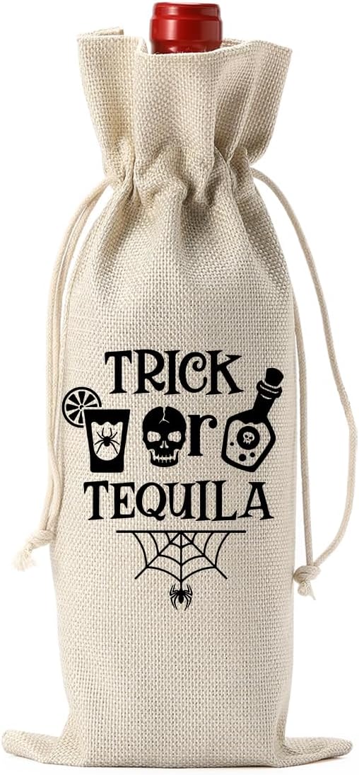 Tequila Wine Gift Bag - Halloween Witch Gifts & Party Supplies for Women, Men, Friends & Coworkers - Wine Tasting Party Supplies