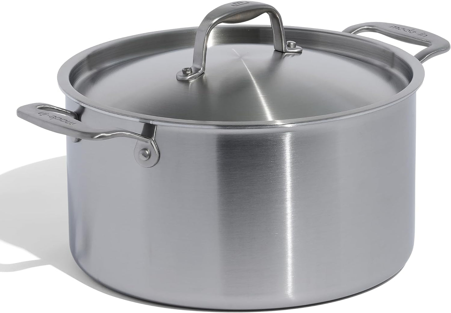 Made In Cookware - 8 Quart Stainless Steel Stock Pot With Lid - 5 Ply Stainless Clad - Professional Cookware - Crafted in Italy - Induction Compatible