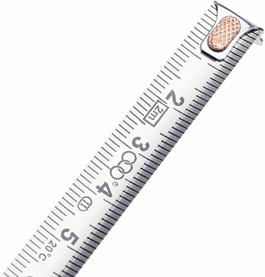 2m Mini Stainless Steel Retractable Tape Measure - Retractable Measuring Tape for Office & Woodworking, Heavy Duty 25ft Metric Tape, Compact Steel Measuring Tool