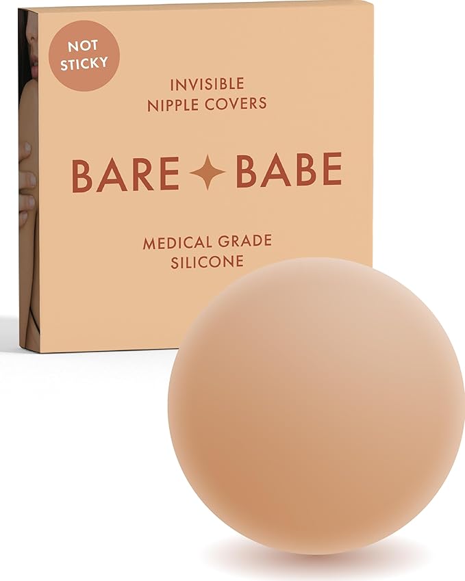 Grippy Not Sticky Nipple Covers - Cakes Reusable Non Adhesive Nipple Pasties for Women - Silicone Bra Inserts