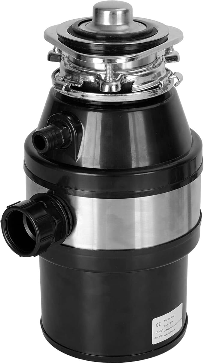 Topteng Garbage Disposal 3/4 HP 2800 RPM Under Sink Kitchen Food Waste Disposer w/Plug