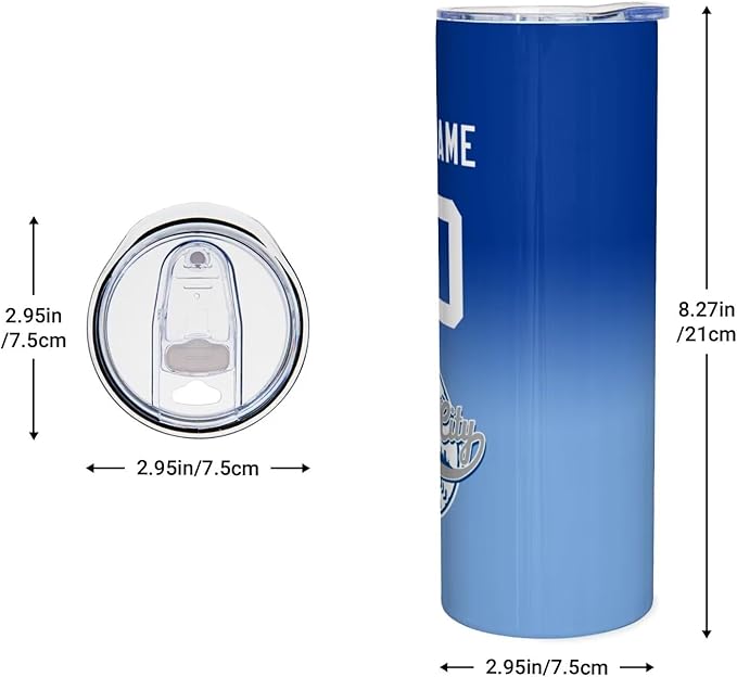 Custom Tumbler Stainless Steel Cup Personalized Baseball Vacuum Insulation Travel Mug Add Your Name Number Fans Gift for Baseball Fans