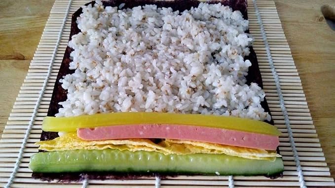 JapanBargain, Set of 2 Bamboo Sushi Rolling Mats, 9.5 Inch Square Sushi Rollers, Natural Sushi Making Mat for Home or Restaurant, Sushi Maker Kit