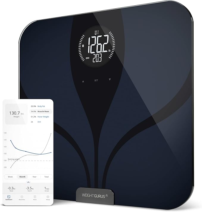 Greater Goods Digital Smart Scale for Body Weight | US-Based Company Powered by Superior Service & Dependable Products | (Black Bluetooth)