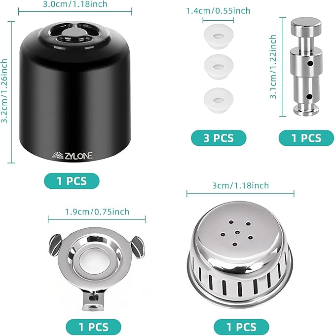 Steam Release Handle, Original Float Valve Replacement Parts with 3 Silicone Caps for Instant Pot Ultra 3, 6, 8 Qt，Instant Pot Duo/Duo Plus 3, 5, 6 Qt by ZYLONE