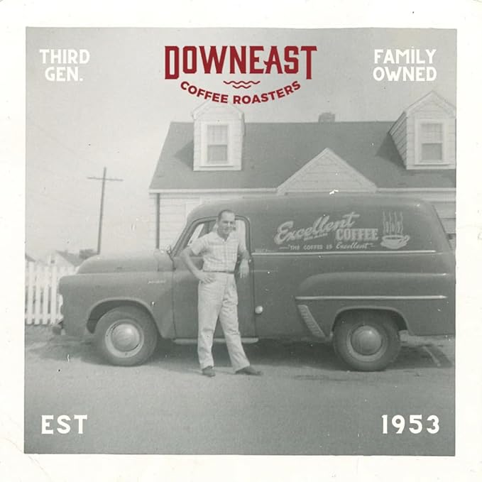 Downeast Coffee Roasters Whole Bean Coffee - 100% Colombian, Medium Roast, 100% Arabica Coffee - Dark Chocolate and Ripe Fruit Notes - Select Central and South American Highlands (2lb Bag)