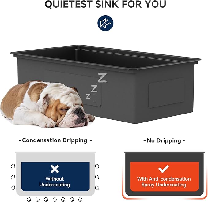 Lordear 33 Undermount Kitchen Sink Matte Black 33X19 Inch Sinks Ledge Workstation16 Gauge Stainless Steel Single Bowl Under Counter Kitchen Sink Basin with Built- in Accessories