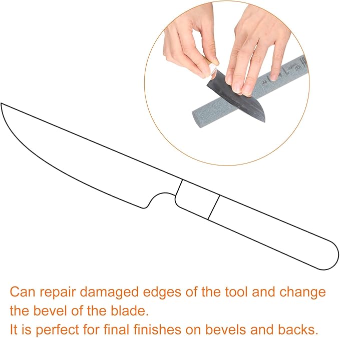 HARFINGTON 4pcs Knife Sharpening Stone Set 150/320 Grit Cylinder Knife Sharpening Stone Sharpener Whetstone for Knives Scissors Kitchen Sharpen Tools