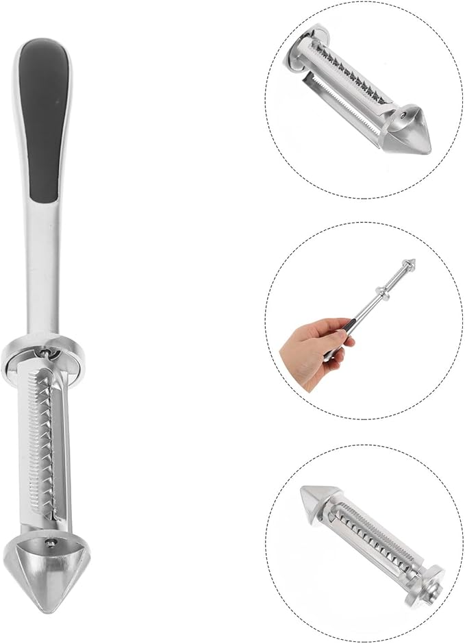 Unomor Zinc Alloy Vegetable Peeler Double-sided Dual-blade Kitchen Gadget for Efficient Peeling of Fruits Potatoes and Vegetables Multi-functional Household Tool