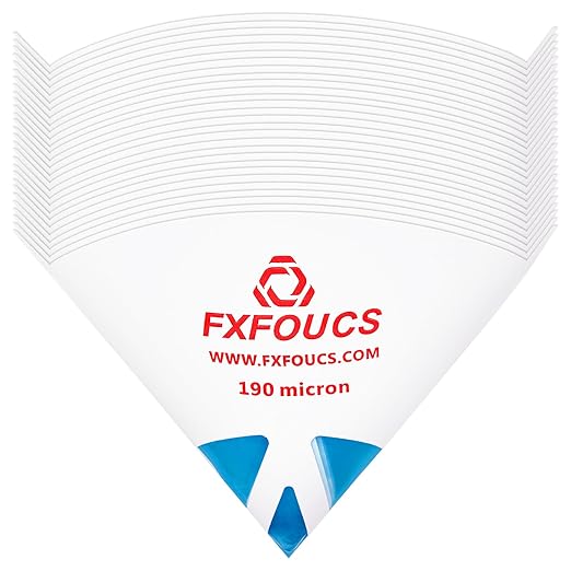 50 Pack of Premium Paint Strainers with 190 Micron Fine Mesh Filters - 3D Printing Ultra-Flow Blue Nylon Cone Strainers for Paint and Fluid Filtration