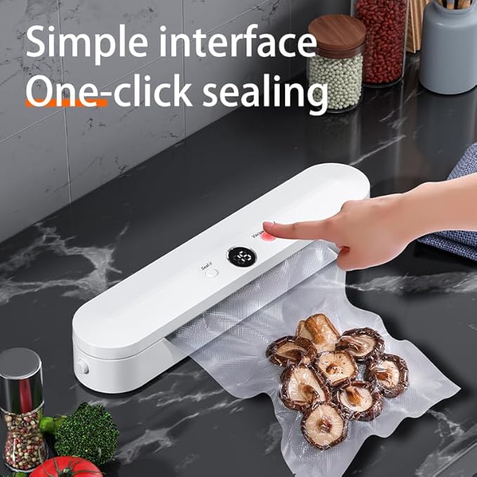 FIRE HIVE Vacuum Sealer Machine for Food, Dry & Moist Mode, 60KPa Strong Suction, 22s Fast Sealing, Compact Automatic Sealing Machine, 11" Wide Seal Strip, Includes 10 Sealer Bags