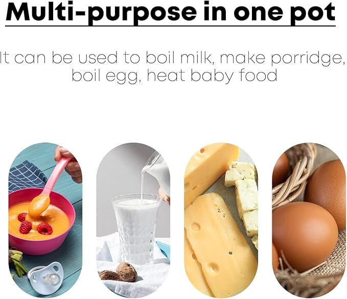 0.6qt Mini Enamel Milk Pot Insulated Wooden Handle 2 Pour Spouts Small Food Warmer Cute Saucepan (D015,BLACK)