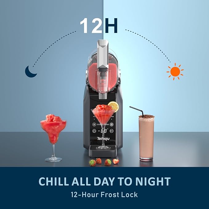 Slushie Machine, 88oz Frozen Drink Maker with 7 Preset Programs, No Ice Required for Frozen Margaritas, Slushies, Frappés and Milkshakes