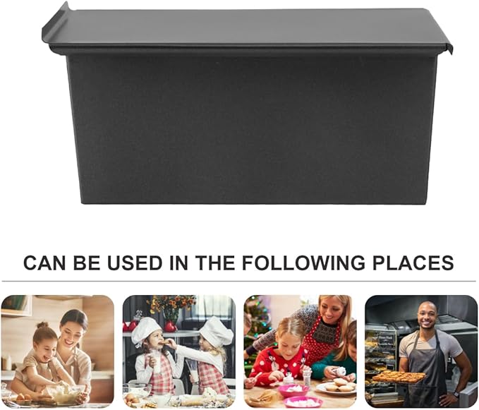 Luxshiny Black Non-Stick Bread Baking Pan, 450g