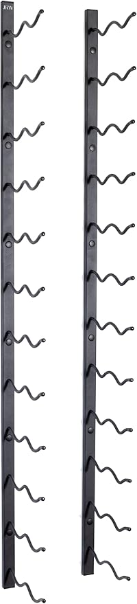 Premium Wall Mounted Metal Wine Rack - 24 Wine Bottles Holder - Modern Wine Rack, Matte Black - Space Saving for Home, Kitchen, Bar - Designed in Canada by Wine Enthusiasts