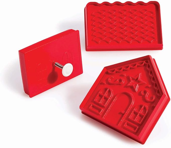 King Arthur Baking Company 3-D Gingerbread House Cutters and Embossing Set, BPA Free, PFA Free, 3-Piece Set