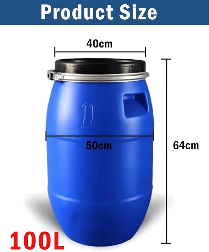 Plastic Barrels,Water Storage Barrel,Food Grade Barrel,Water Drums for Outside,for A Reliable Source of Drinking Water