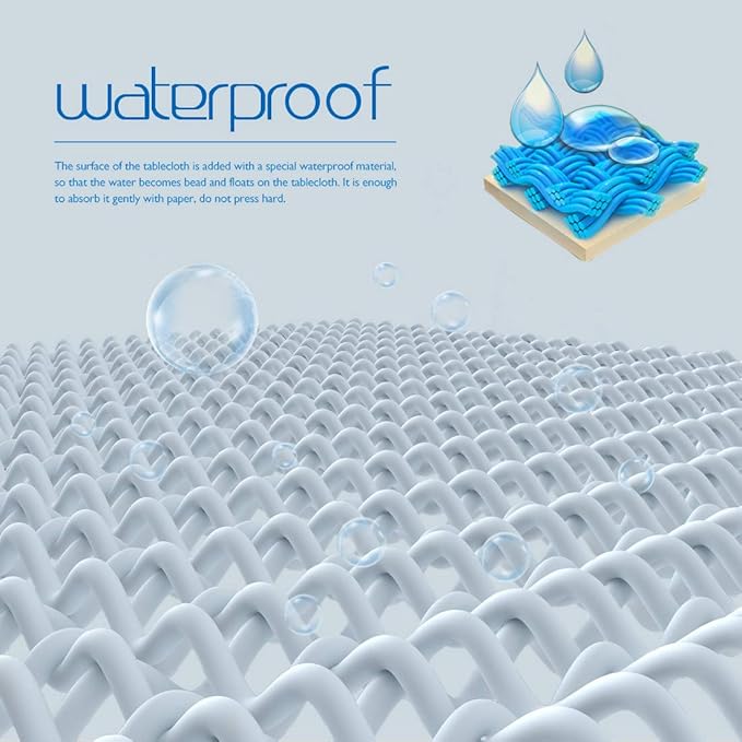 Table Cloth Square Table Cover 55x55 Inches Faux Linen Wrinkle Free and Waterproof Beige Square Tablecloth for Kitchen Dining Party Buffet Wedding