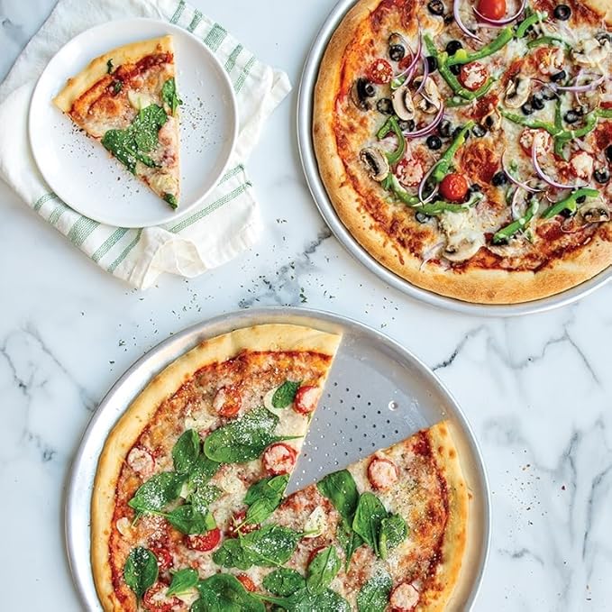 Nordic Ware Naturals 16" Air Crisp Perforated Aluminum Pizza Pan, Set of 2