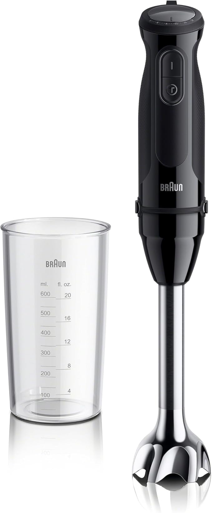 Braun MQ50001M Vario Hand Blender – 21-Speed Handheld Immersion Blender with PowerBell VPlus, TurboBoost & EasyClick Systems, Stainless Steel Blades, SplashControl, 500W, Hand Blenders for Smoothies