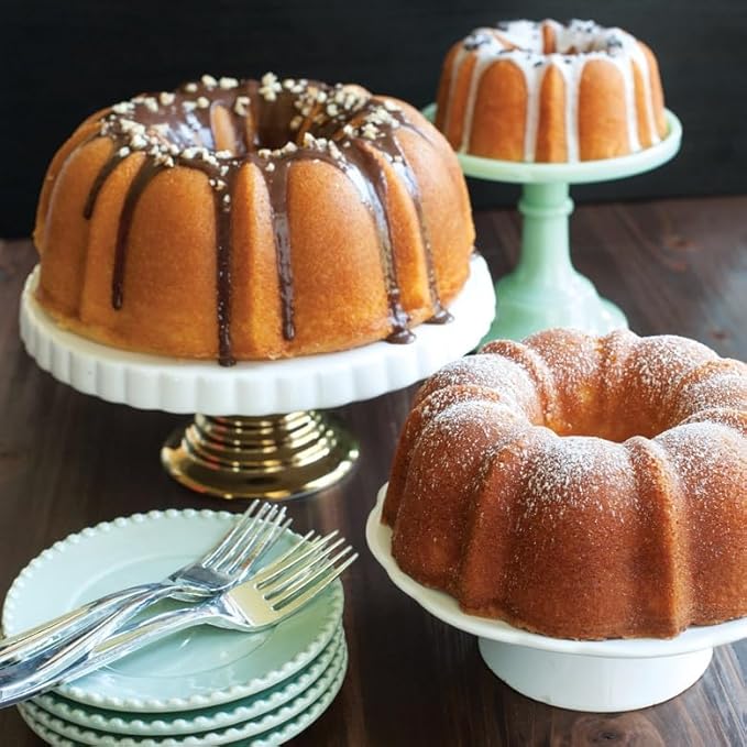 Nordic Ware Formed Bundt, Tiered 3-Piece Set, Twilight Blue