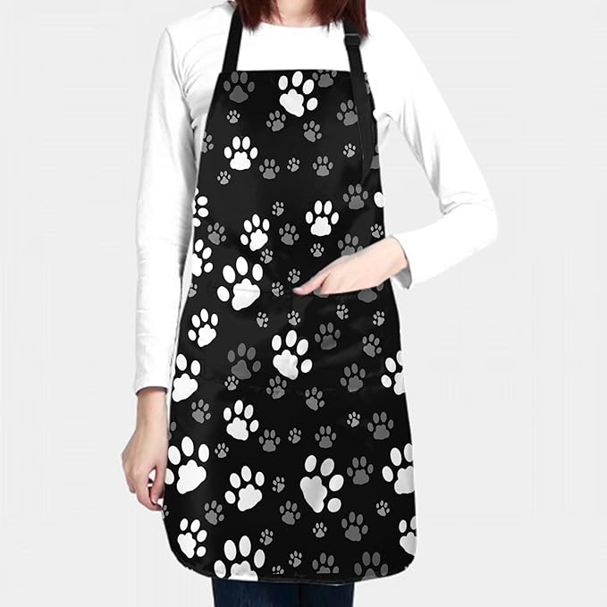 Funny Animal Apron with 2 Pockets Waterproof for Men Women Kitchen Garden Decor