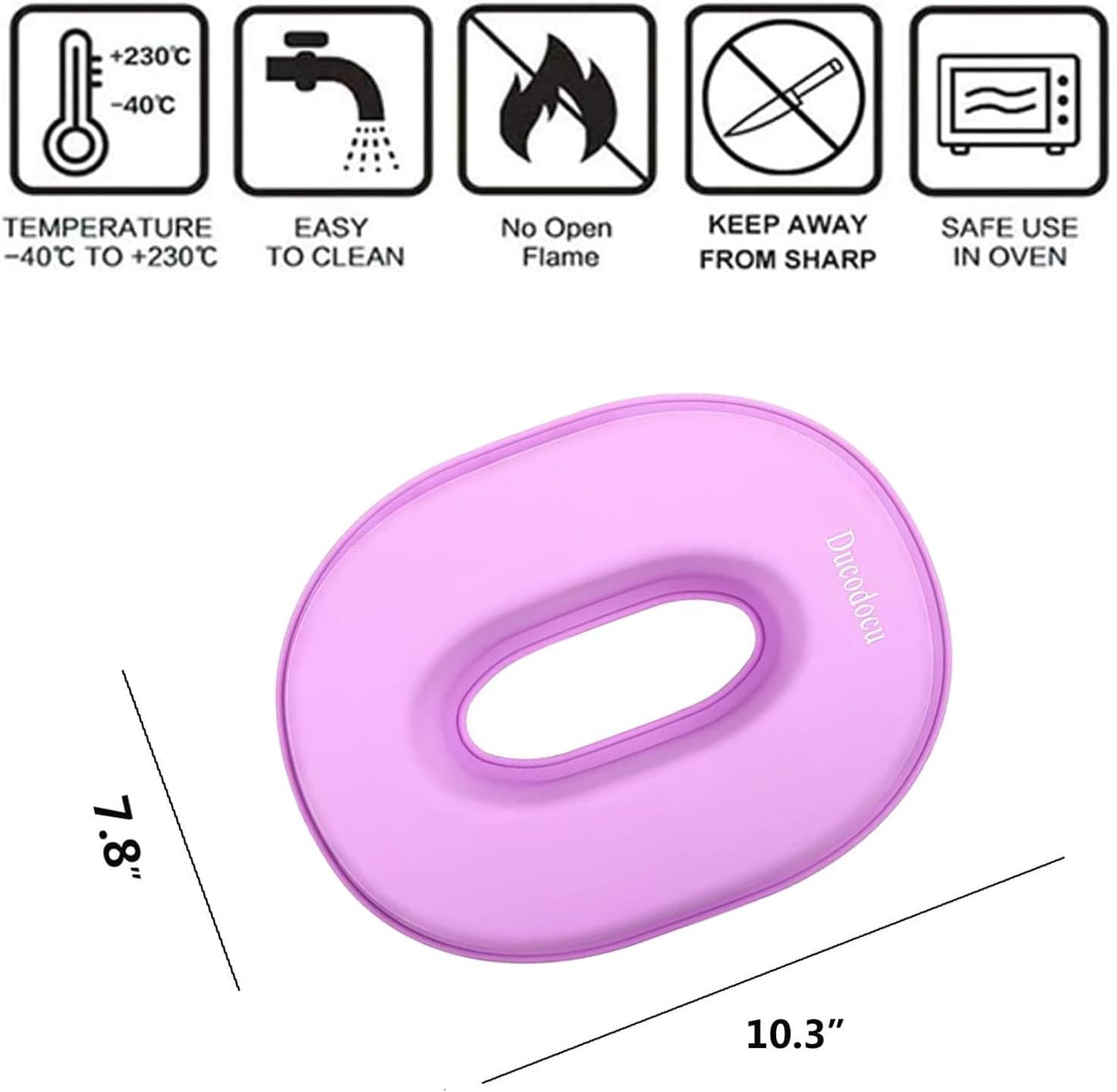 Ducodocu Large Silicone Number Cake Mould 3D Novelty Cake Pan DIY Baking Mold for Birthday Anniversary Number of 0