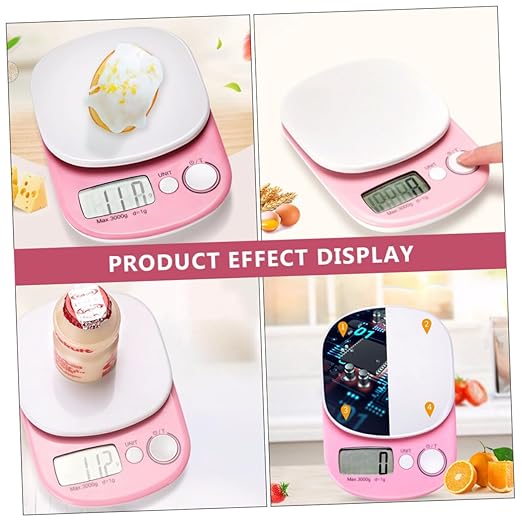 Mini Digital Kitchen Scale Precision Plastic Food Weight Scale Capacity Compact Multifunctional No Battery