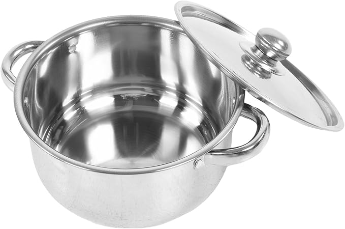 JTLB Stainless Steel Cookware Set Induction Kitchen Cooking Skillet Set with Frying Pan Soup Pot Milk Pot