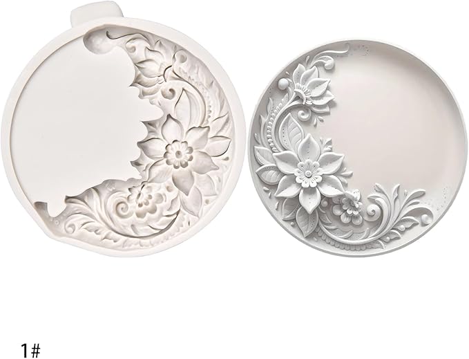 (Four-Piece Set) Picture Frame Flowers, Flowers and Girls, Vintage Carving, Silicone Mold - Resin Mold - Home Decor DIY Tools - Jewelry Casting Clay Plaster Mold