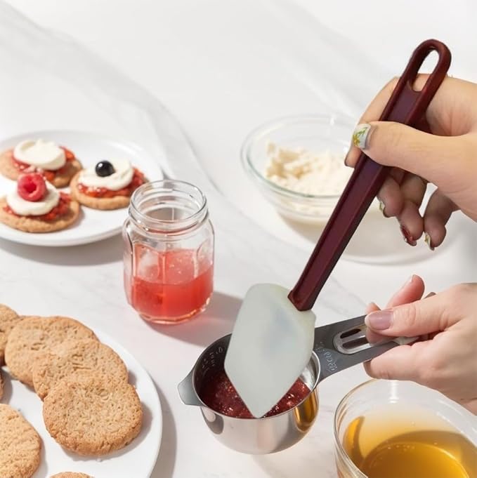 10 INCH Silicone Spatulas Heat Resistant Heavy Duty Rubber Spatulas Commercial Spatulas Set for Kitchen Use Silicone Cooking Utensils Sets of 2