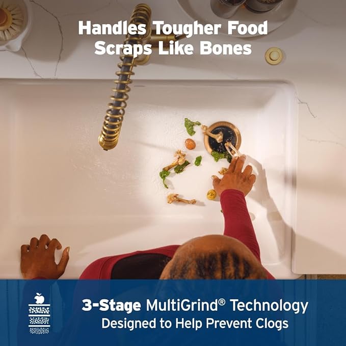 InSinkErator Evolution Septic Guard 3/4 HP Garbage Disposal, Advanced Series EZ Connect Continuous Feed Food Waste Disposer BOOST System with Septic Guard