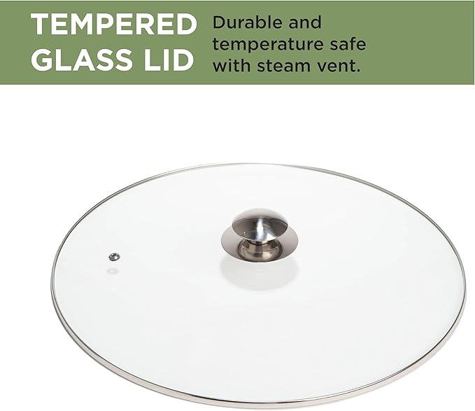 Ecolution Stainless Steel Stock Pot, Encapsulated Induction Ready Cooking Pot with Glass Lid, Oven Safe, Dishwasher Safe Soup Pot, 24-Quart