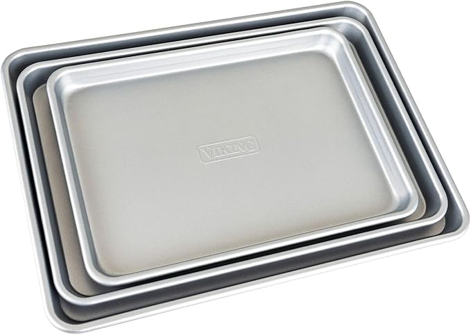 Viking 3-Piece Nonstick Baking Sheet Set, Silver