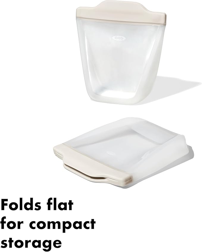 OXO Good Grips Silicone Reusable Bag - Stand-Up Cup (8 oz) - Oat