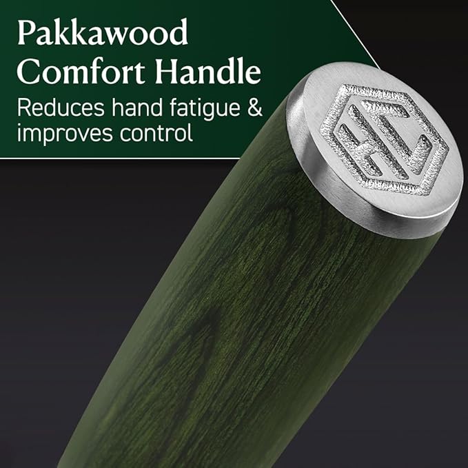 HexClad Hybrid Nonstick 5-Piece Cookware Set, 14" Pan with Lid, 14" Wok with Lid, and 7" Santoku Knife, Stay-Cool Handles, Dishwasher and Oven-Safe, Induction Ready, Compatible with All Cooktops