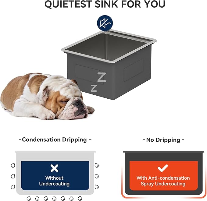 Lordear Undermount Bar Sink 15 x 19 x 10 Inch Kitchen Sink 16 Gauge Stainless Steel Small Sinks Kitchen Single Bowl Workstation with Cutting Board