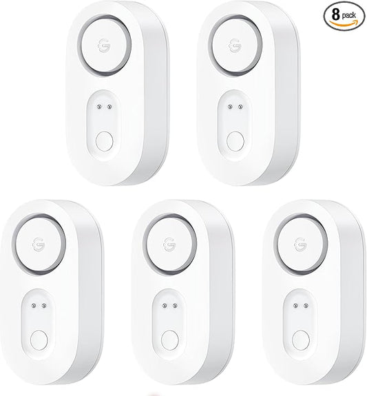 GoveeLife Water Leak Detector 5 Pack with 105dB Adjustable Alarm, Water Alarm with Dual Sets Sensor Probes Leaks and Floods. Suit for Home, Basement, and Kitchen(Cannot Connect to Wi-Fi Directly)