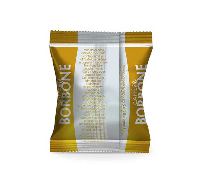 Caffe Borbone Nespresso Compatible Coffee Pods, Gold Blend, Freshly Roasted and Packaged in Italy - 50 Individually Wrapped Coffee Pods - NOT Compatible with Vertuo