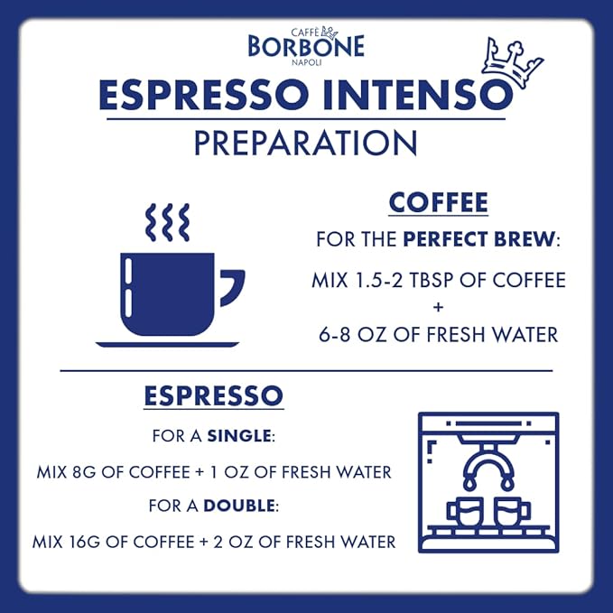 Caffe Borbone Whole Bean Coffee, Medium Roast Robusta Blend, Espresso Intenso, Strong and Creamy Italian Coffee, 2.2 lb Bag
