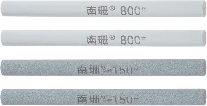 HARFINGTON 4pcs Knife Sharpening Stone Set 150/800 Grit Cylinder Knife Sharpening Stone Sharpener Whetstone for Knives Scissors Kitchen Sharpen Tools