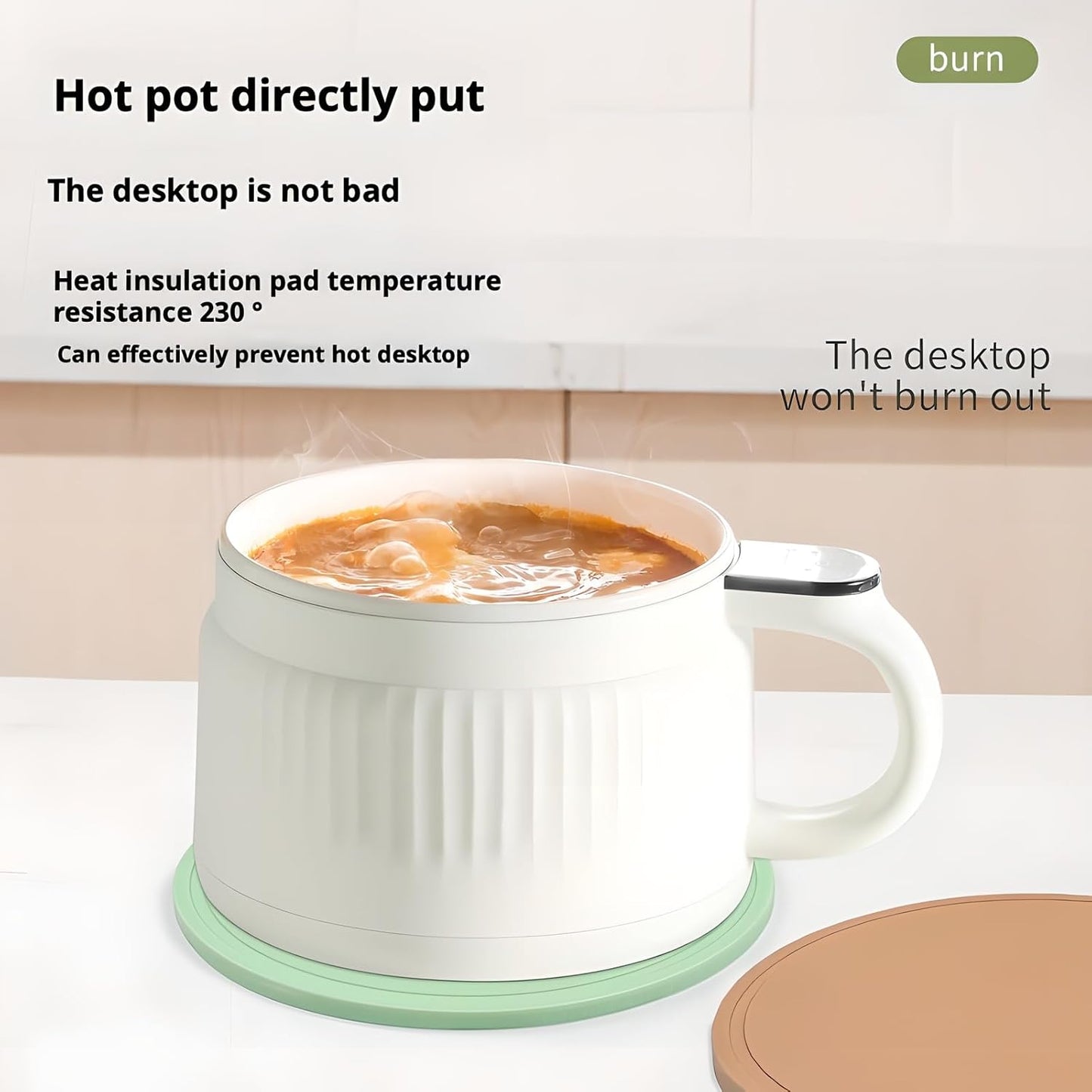 5-Piece Silicone Coasters Set with Holder - 3.9“ Non-Slip & Anti-Overflow Design for Hot/Cold Drinks | Thickened Kitchen & Living Room Decor, Housewarming Gifts for Men (Coffee, Beer, All Cup Types)