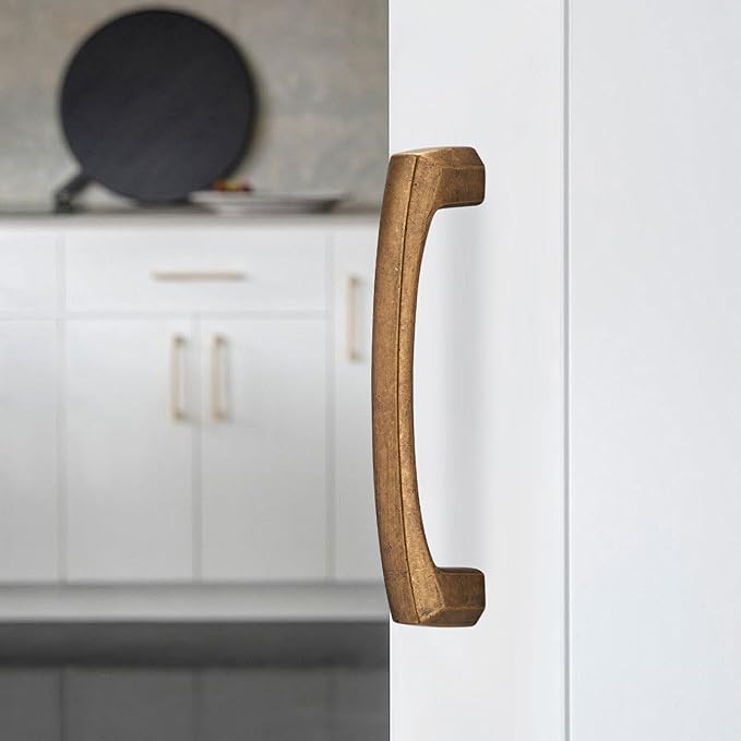 10 Pack 3 Inch(76mm) Kitchen Cabinet Handles Antique Brass Cabinet Pulls Vintage Drawer Pulls Aged Kitchen Hardware