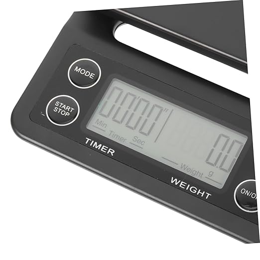 Multifunctional Kitchen Electronic Scale Precision Digital Coffee Timer Counter with Backlight LCD for Brewing and Baking