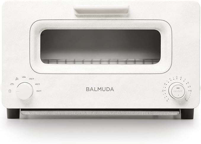 BALMUDA The Toaster | Steam Oven Toaster | 5 Cooking Modes: Sandwich Bread, Artisan Bread, Pizza & Pastry, Oven | Precise Heat Control | Steam Technology | Baking Pan | US Version | White