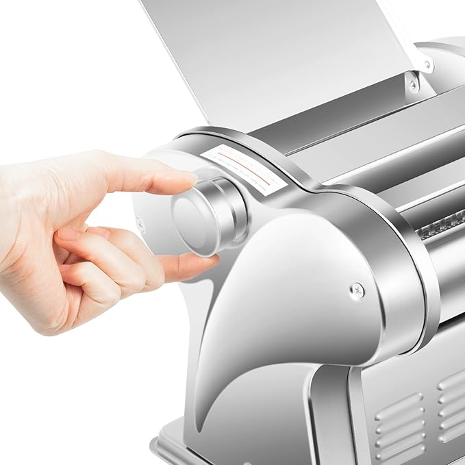 Electric Pasta Maker Machine 135W Electric Noodle Maker, Adjustable Thickness 1.5mm/4mm, 110V Automatic Dough Sheeter Dough Roller, for Home Family Use, Only Making Flat Noodles