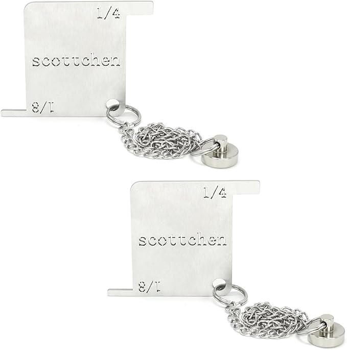 SCOTTCHEN Bench Grinder Safety Gauge, Stainless Steels Bench Grinder Safety Scale with Anti-lost Magnet-2 Pack